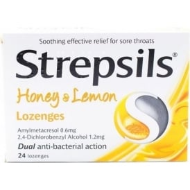 Strepsils Honey & Lemon Lozenges 24Loz