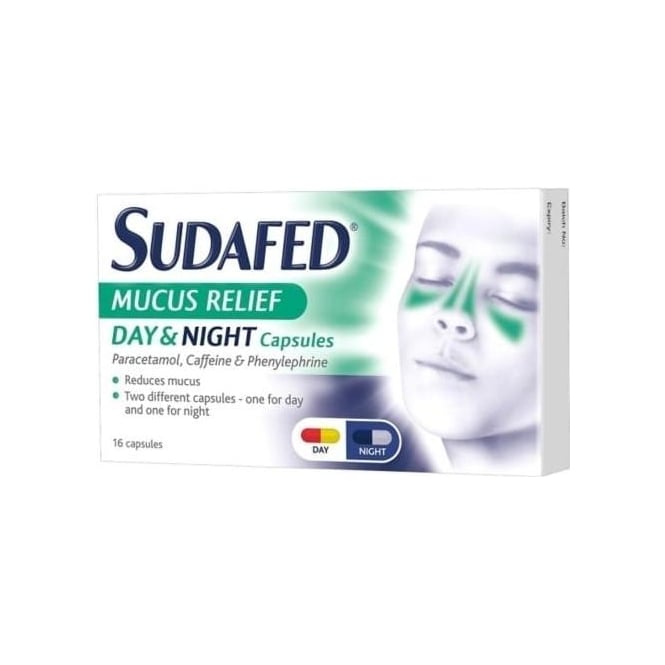 Sudafed Mucus Relief Day And Night Capsules - 16