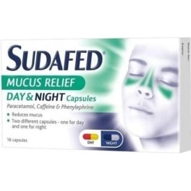 Sudafed Mucus Relief Day And Night Capsules - 16