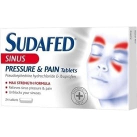 Sudafed Sinus Pressure And Pain Tablets - 24
