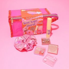 Sunkissed Best Kept Secret Gift Set4g Highlighter, 4g Bronzer, 4.3ml Lip Oil, Scrunchie, 4.2g Eyeshadow, Cosmetic Bag
