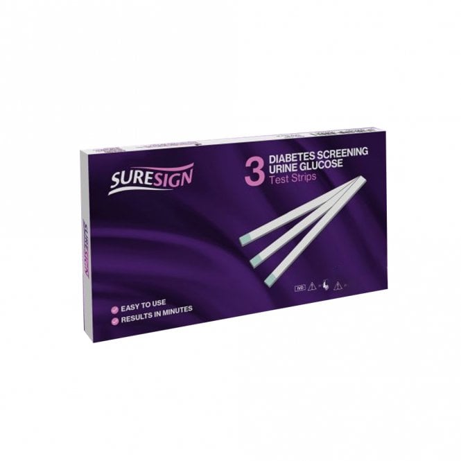 Suresign Diabetes Screening Urine Glucose Test Strips 3's