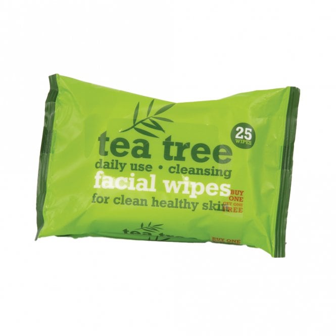 Tea Tree Cleansing Face Wipes Twin Pack 25'S