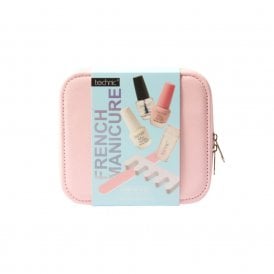 Technic French Manicure CaseBeauty Case, 3 x 12ml  Nail Varnishes, Nail Stamper, Toe Separator, Nail File