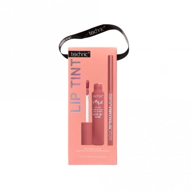 Technic Lip Tint Stocking Filler Gift Set3.5ml Once Bitten Lip Tint, Retractable Lip Liner