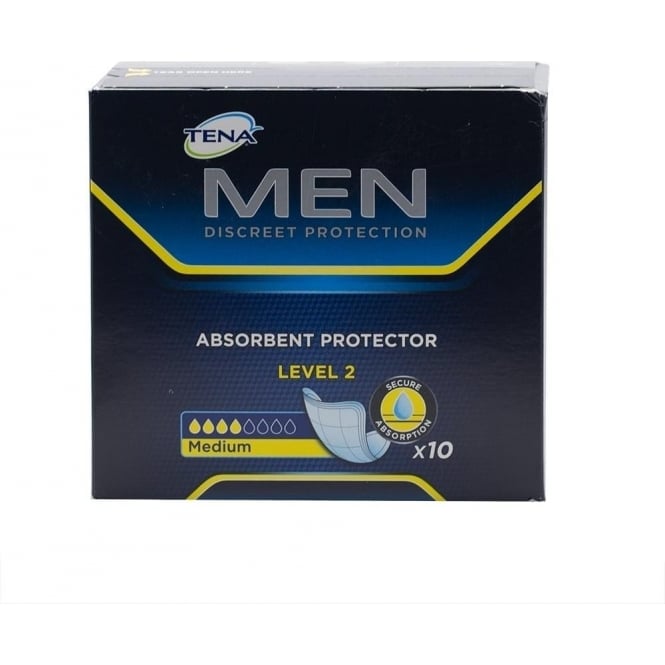 Tena Men Level 2 Pads Medium 10 Pack