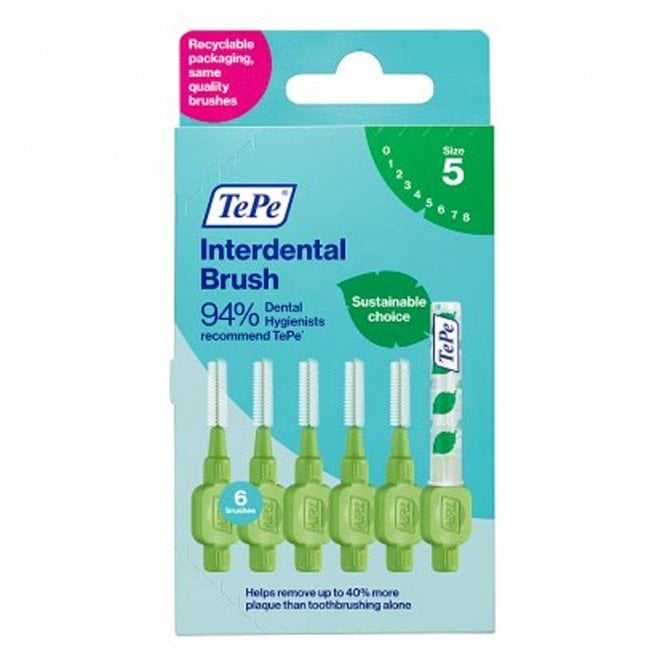 Tepe Interdental Brush 0.8 Green 6's