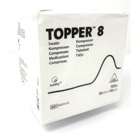 Topper 8 Non-Sterile Gauze Swabs 10cm x 10cm 8ply 100 pack