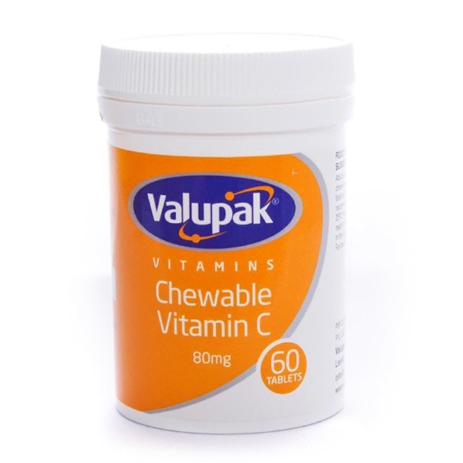 Valupak Chewable Vitamin C 80Mg Tablets 60's