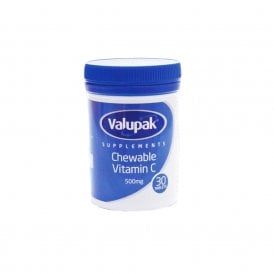 Valupak Chewable Vitamin C Tablets 500mg 30's