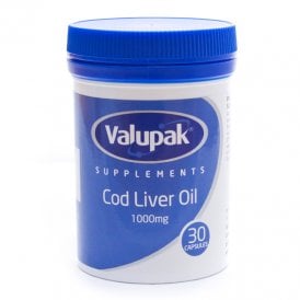 Valupak Cod Liver Oil 1000Mg Capsules 30's