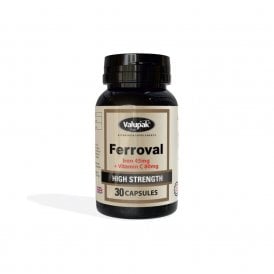 Valupak Ferroval Iron & Vitamin C 45-70mg Capsules 30's