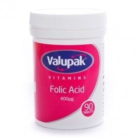 Valupak Folic Acid 400Mcg Tablets 90's