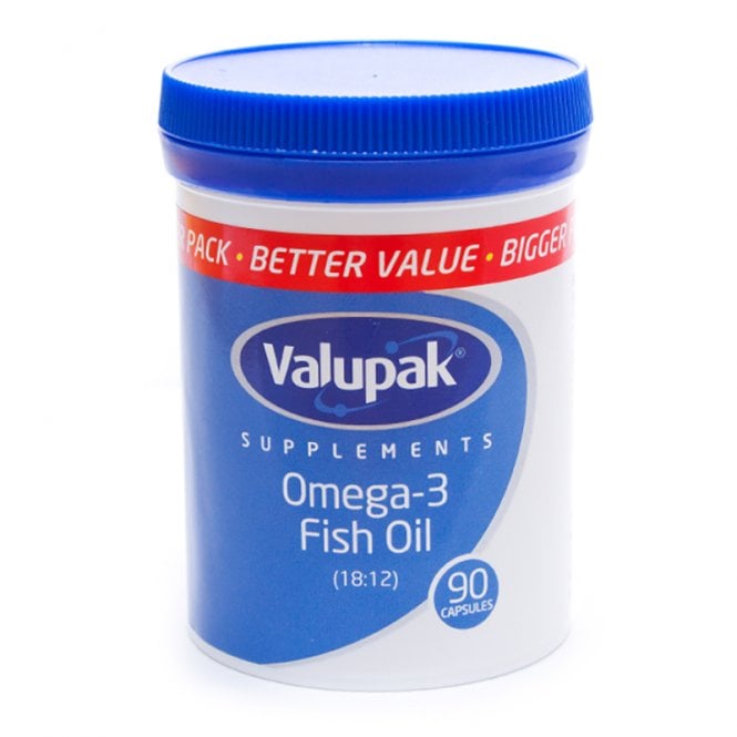 Valupak Omega 3 Fish Oil 1000Mg Capsules 90's