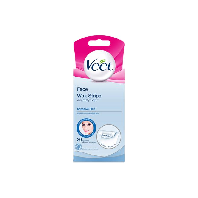 Veet Wax Strips Face Ready To Use Sensitive Pack Of 20 Body Care from