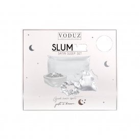 Voduz Slumber Satin Silver Sleep Set
Satin Pillow Case, Satin Scrunchie, Satin Sleep Mask