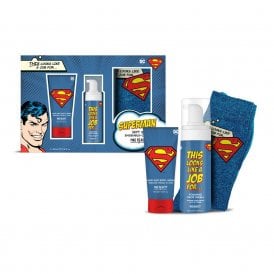 Warner Bros Superman Sock Gift Set100ml Foaming Face Wash, 100ml Hair & Body Wash, A Pair Of Socks