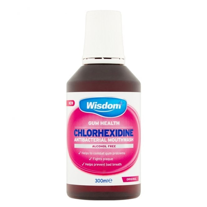 Wisdom Gum Health Chlorhexidine 0.2% Original Anti Bacterial Alcohol Free Mouthwash 300ml