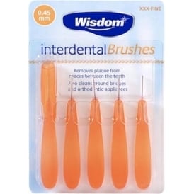 Wisdom Interdental Brush 0.45Mm 5 Pack