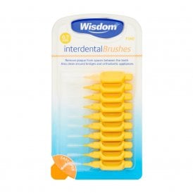 Wisdom Interdental Brush Value Yellow 0.70mm 10's