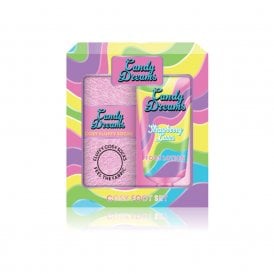 Xpel Candy Dreams Cosy Foot Gift SetA Pair Of Fluffy Socks , 100ml Strawberry Laces Foot Lotion